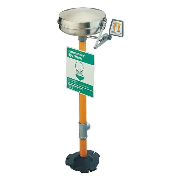 Guardian Equipment Plumbed Eyewash, Floor Mount, Plumbed, 38 in H., 16 in W - G1825BC