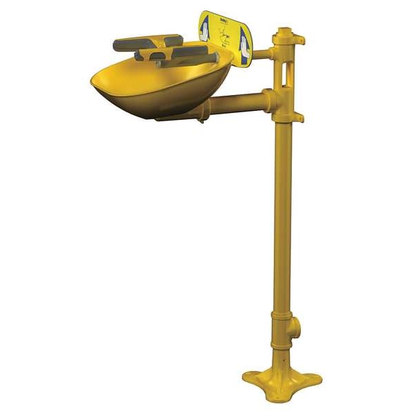 Bradley Plumbed Eyewash, Floor Mount, Plumbed, 41 1/2 in H., 15 1/2 in W - S19214FW