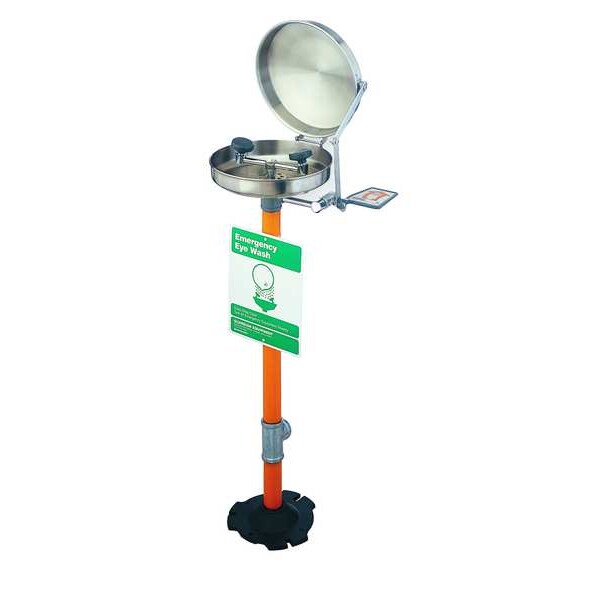 Guardian Equipment Plumbed Eyewash, Floor Mount, Plumbed, 39 1/2 in H., 15 1/2 in W - G1760BC