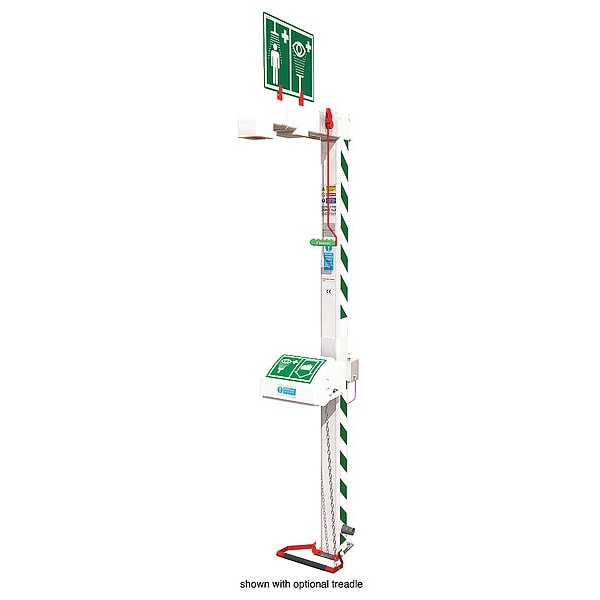 Hughes Safety Showers Combination Shower, Freeze Protected , Floor Mount, Galvanized Pipes, ABS Bowl, 120V C1D2 - H5G45G-1H