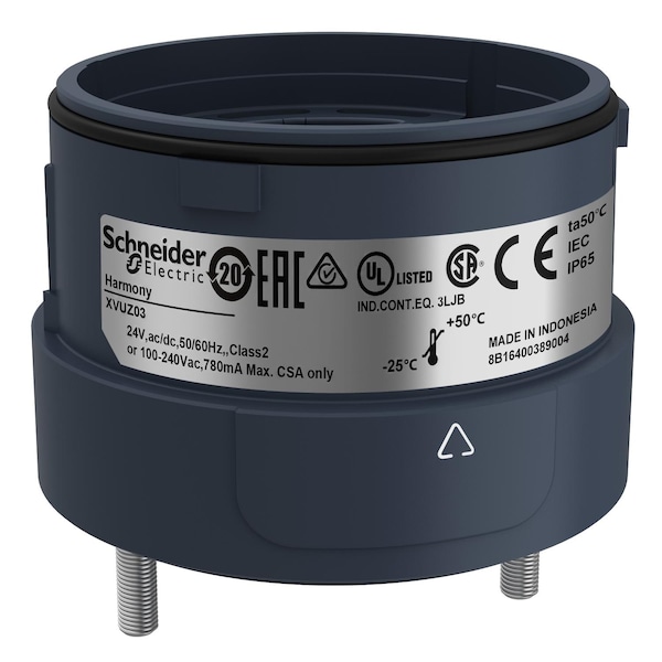 Schneider Electric Fixing unit for modular tower lights, Harmony XVU, black, 60mm, 2 pins direct mounting - XVUZ03