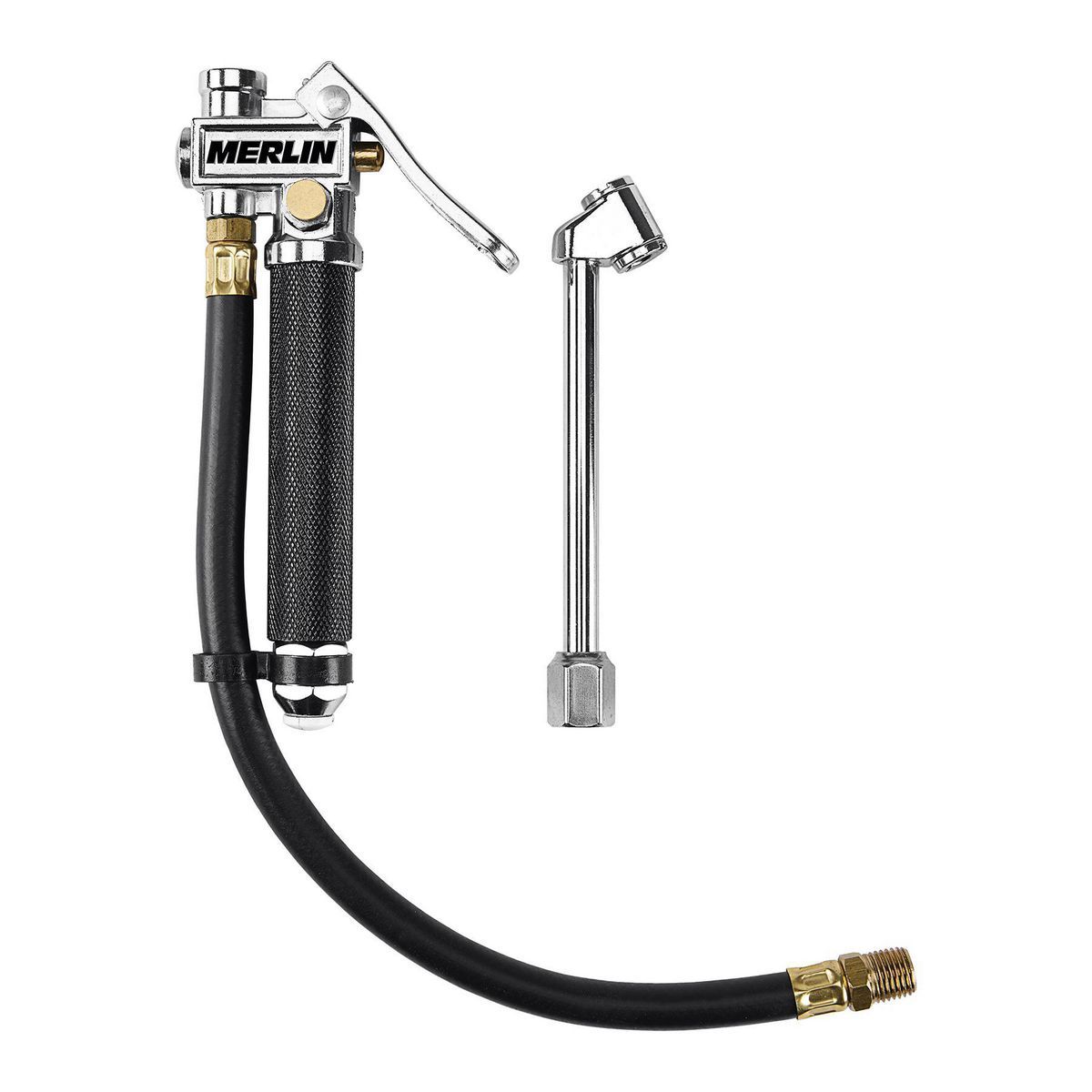 Medidor de inflado con cabezal doble y medidor de presión Merlin, de 2 piezas - 63543