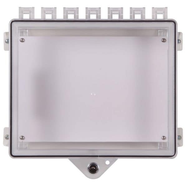 Safety Technology International Surface Mount Clear Poly Enclosure w/Lock, 10-7/8" H x 8-7/8" W - STI-7520