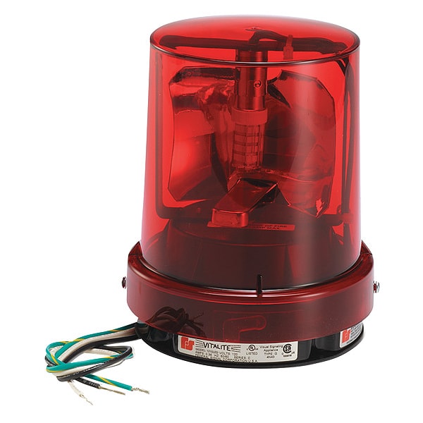 Vitalite Warning Light, Red, LED, 5-1/8" D, 6-1/4" H - 121SLED-120R-M1