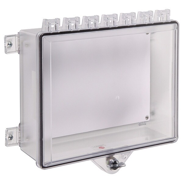 Safety Technology International Surface Mount Clear Poly Protective Cabinet, with Lock, 8-7/8" H, 3-5/8" D - STI-7521