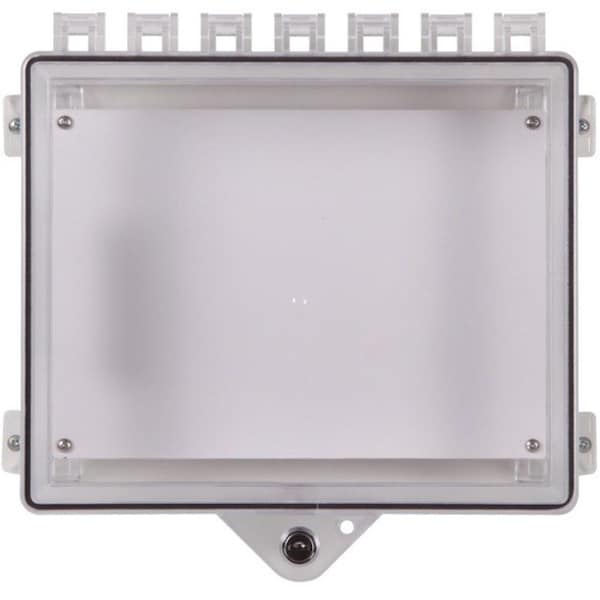 Safety Technology International Surface Mount Clear Poly Protective Cabinet, with Lock, 8-7/8" H, 3-5/8" D - STI-7521