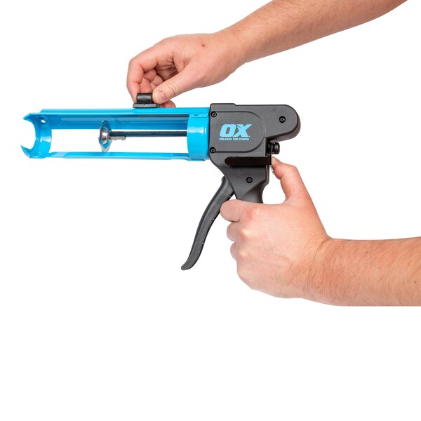 Ox Tools Pro 10-Ounce Rodless Caulk Gun, 7:1 Thrust Ratio - OX-P044910