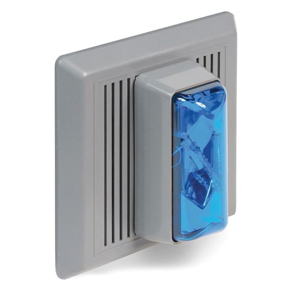 Edwards Signaling Horn Strobe, Blue, 24VAC/DC, Indoor Flush - 869STRB-AQ