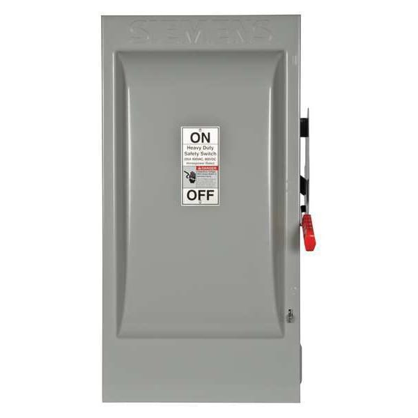 Interruptor de Seguridad con Fusible Siemens, de Uso Pesado, 600V AC, 3PST, 200 A, NEMA 1 - HF364