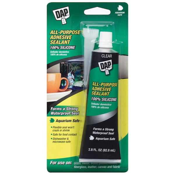 Dap DAP Clear Silicone All Purpose Sealant and Adhesive 2.8 oz - 00755