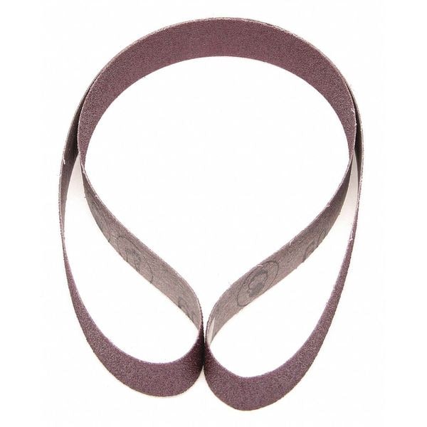 3M Sanding Belt, 1 in W, 42 in L, Closed Coat, Aluminum Oxide, 60 Grit, Brown - 7010326496