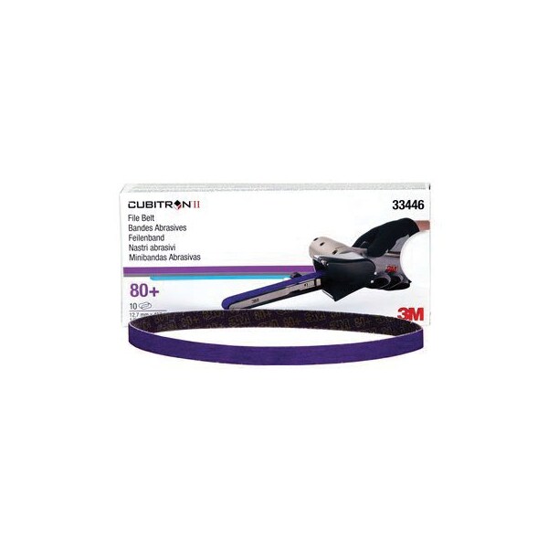3M 33446 80+ 786F PSG File Belt 1/2X18, 10PK - 7100033186