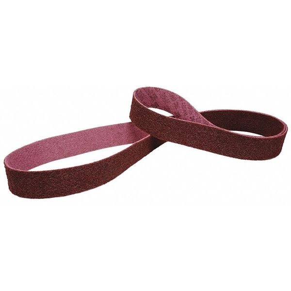 Scotch-Brite Sanding Belt, 1 1/2 in W, 60 in L, Non-Woven, Aluminum Oxide, Not Applicable Grit, Medium, SC-BL - 7010300824