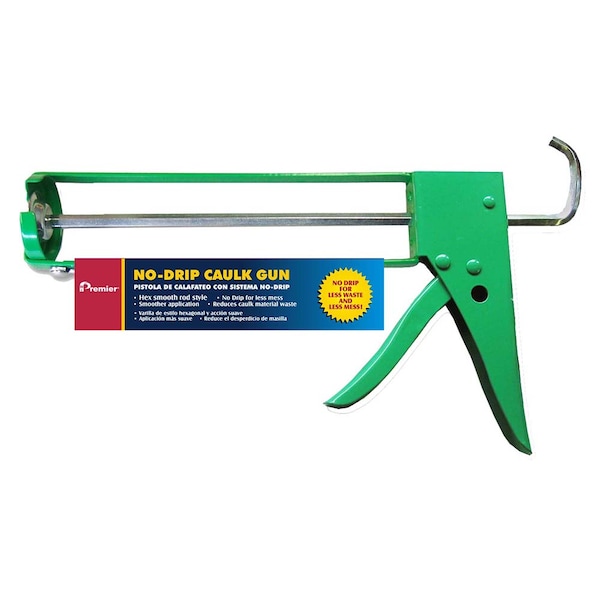 Premier 1/10 Gal Caulk Gun No-Drip Skeleton Smooth Rod - 3202