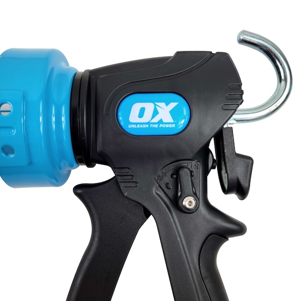 Ox Tools Pro 29-Ounce Dual Thrust Caulk Gun, 12:1 & 24:1 Thrust Ratio - OX-P045486