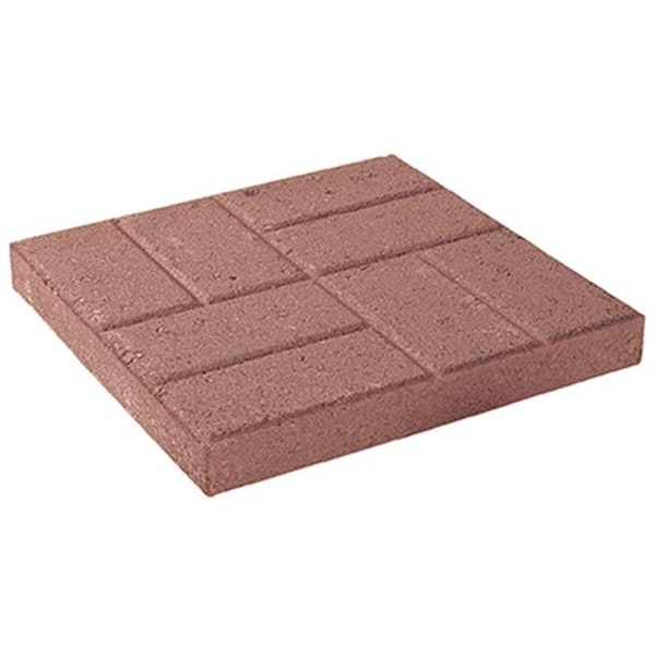 Oldcastle Oldcastle 178299 16 x 16 in. Emboss Stone - Red 90 Pieces - 178299