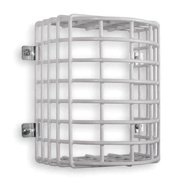Safety Technology International Surface Mount White Coated Steel Motion Detector Guard 7" H - STI-9621
