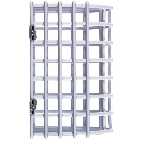 Safety Technology International Surface Mount White Coated Steel Motion Detector Guard 7" H - STI-9621