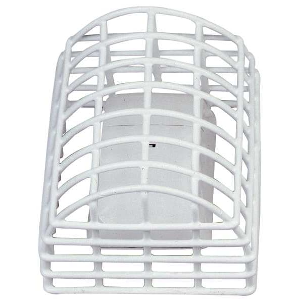 Safety Technology International Surface Mount White Coated Steel Motion Detector Guard 7" H - STI-9621