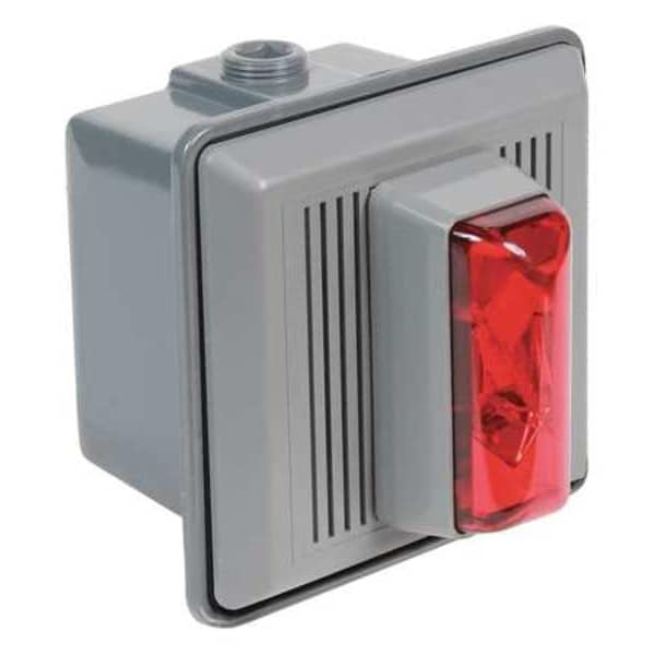 Edwards Signaling Horn Strobe, Red, 5-1/2 In. H, 24VAC/DC - 868STRR-AQ