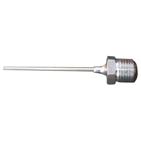 Zoro Select Needle Kit, Reusable Blunt Probe 1/4 in NPT, Stainless Steel, Silver - 5FVA8