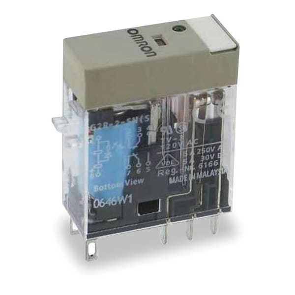 Omron Relay de Propósito General, 24V DC Voltaje de Bobina, Cuadrado, 8 Pines, DPDT - G2R-2-SN-DC24(S)