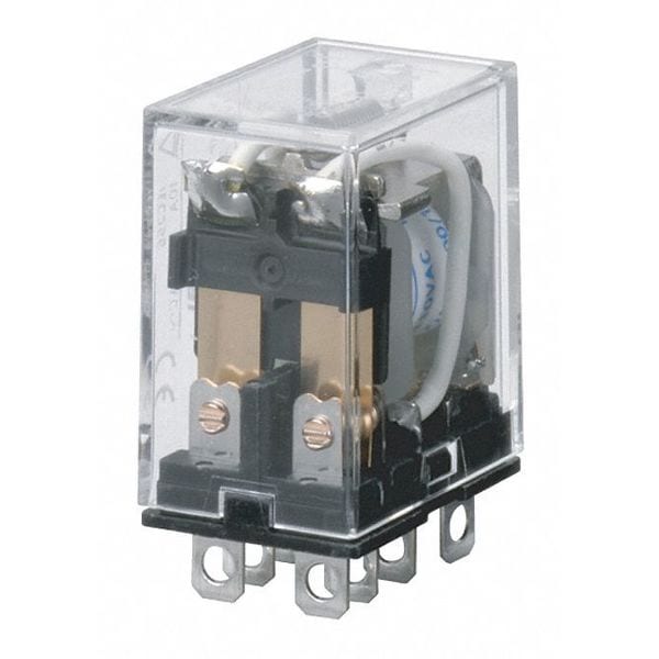 Relevador de propósito general de Omron, 24V DC Coil Volts, Cuadrado, 8 Pines, DPDT - LY2-0-DC24