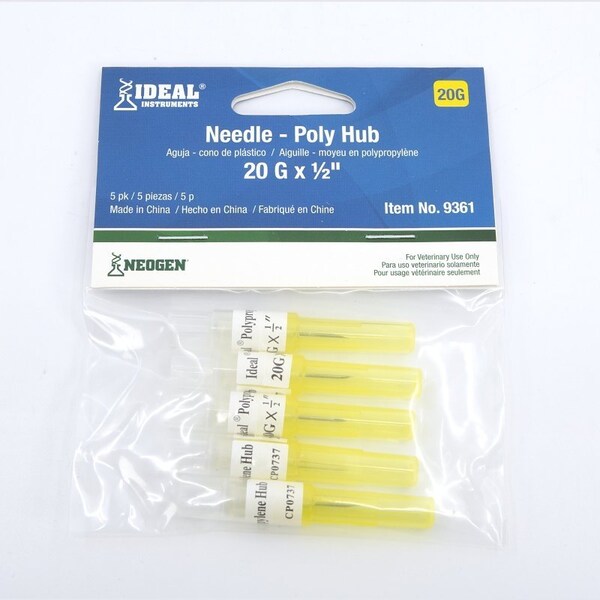 Neogen Hub Needle, 20 ga, 1/2 in L - 9361