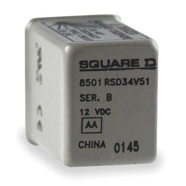 Relevador herméticamente sellado de Schneider Electric, 24V de voltaje en la bobina de CD, cuadrado, 14 pines, 4PDT - 8501RSD34V53