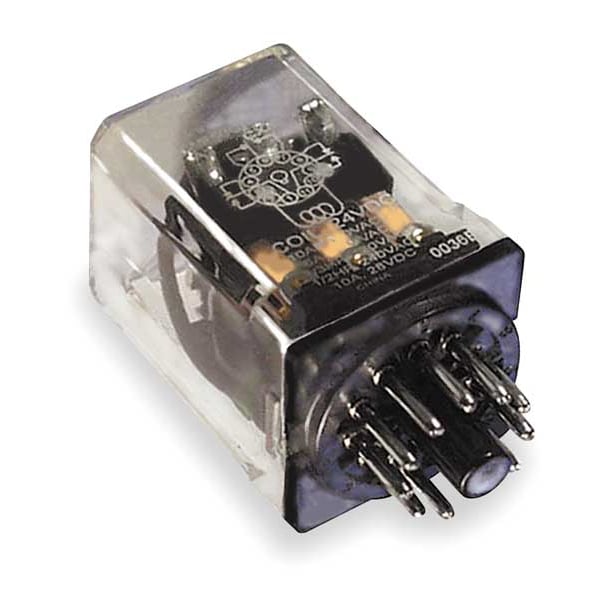 Relé de Propósito General Dayton, 24V AC Coil Volts, Octal, 11 Pines, 3PDT - 3X741