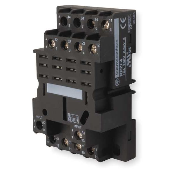 Schneider Electric Relevador para Enchufe, Seguro de Dedo/Ascensor, Cuadrado, 16A - RPZF4