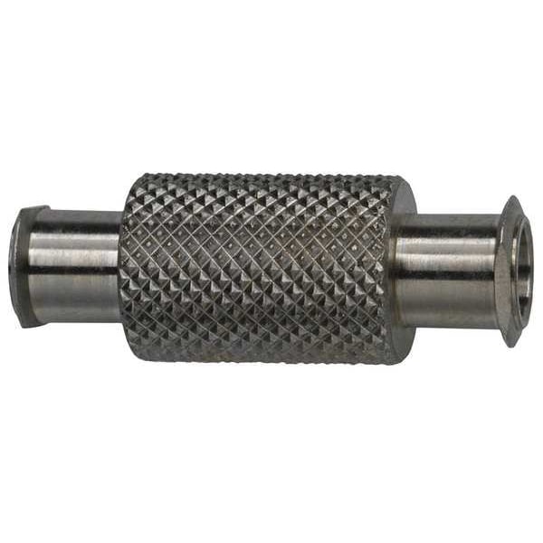 Zoro Select Female Luer Lock to Female Luer Lock, Female, 303 Stainless Steel, Silver - G518