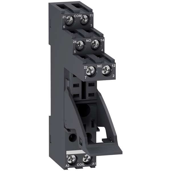 Tomacorriente Schneider Electric 250VAC, 10A para relé Rxg2, paquete de 10 - RGZE1S48M