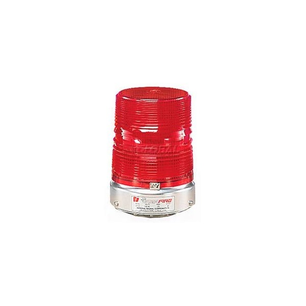 Federal Signal Strobe, 120VAC, Pipe Mount, Red - 131ST-120R