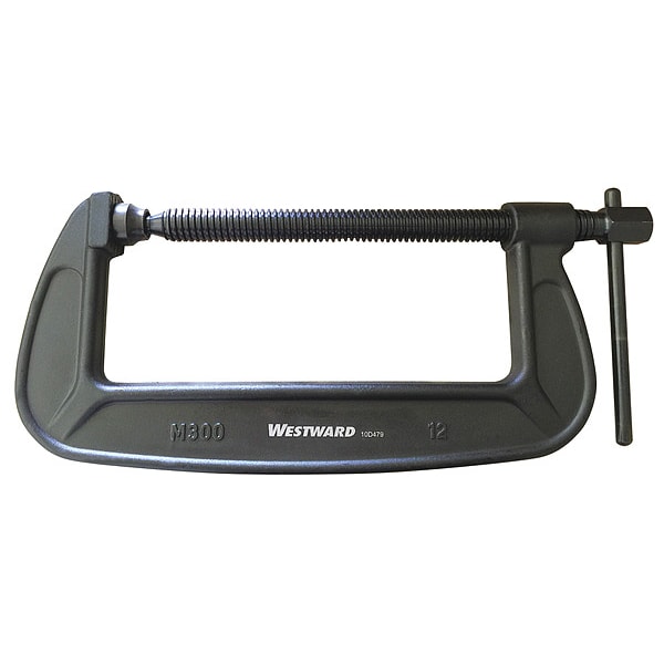 Westward C-Clamp, 11-5/8", Steel, Hvy Duty, 15,000 lb - 10D479