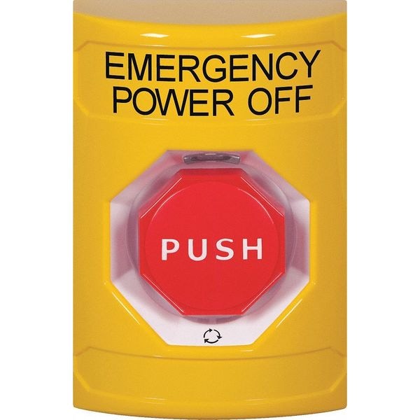 Botón de Apagado de Emergencia de Safety Technology International, 2-7/8" D - SS2209PO-EN
