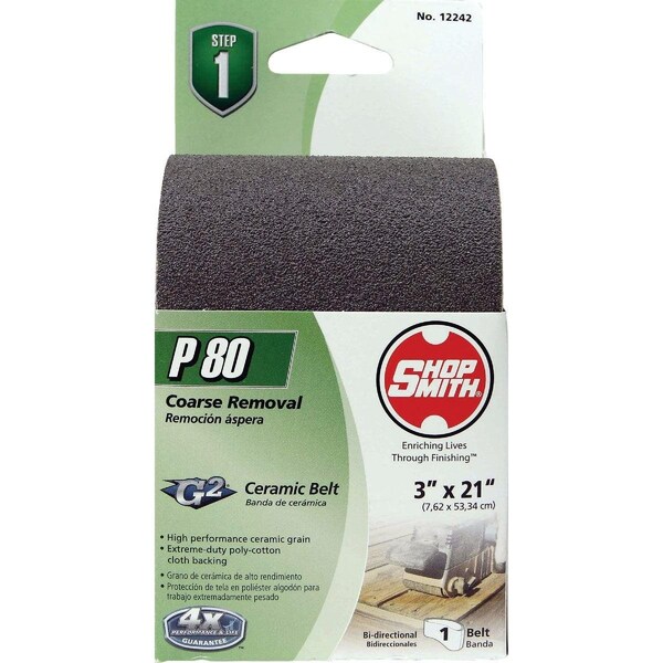 Gator Finishing Platinum 3 In. x 21 In. 80 Grit Medium Heavy Duty Sanding Belt - 7093