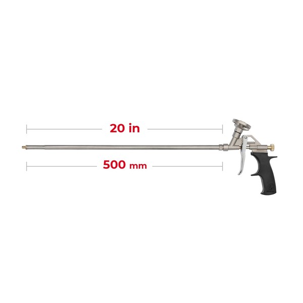 Intertool Long Nose Spray Foam Gun, 20 in., Sealant Insulation, Stainless Steel - PT08-0650