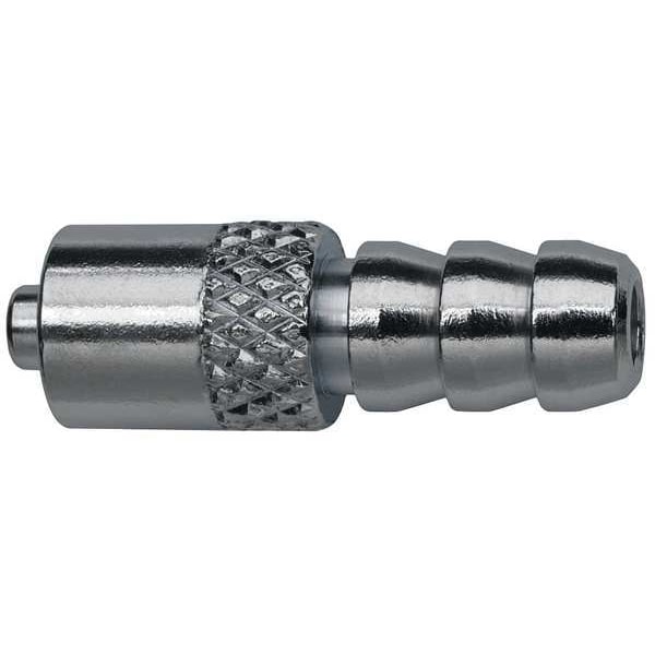 Zoro Select Luer Lock Barb Adapter, Male, Plated Brass, Silver - G505