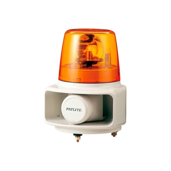 Patlite Usa Corporation Patlite Smart Alert Plus Rotating Beacon & Horn W/32 Sounds, Amber Light, DC24V - RT-24E-Y+FC015