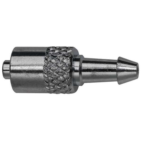 Zoro Select Luer Lock Barb Adapter, Male, Plated Brass, Silver - G504