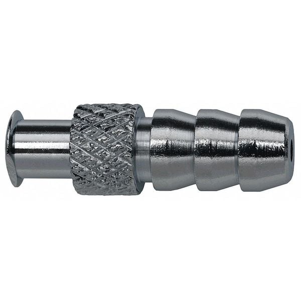 Zoro Select Luer Lock Barb Adapter, Female, Plated Brass, Silver - G508