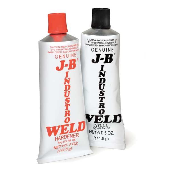 J-B Weld Epoxy Adhesive, Two 5 fl oz Tubes, Dark Gray, 1:1 Mixing Ratio, 6 hr Functional Cure - 8281