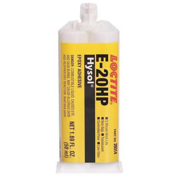 Loctite Epoxy Adhesive, E-20HP Series, Tan, Syringe, 2:01 Mix Ratio, 2 hr Functional Cure - 237107