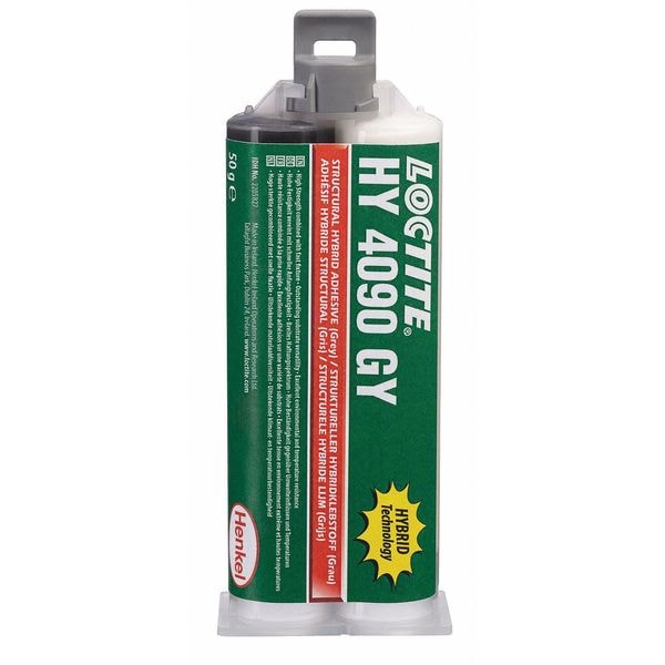 Loctite Plastic Adhesive, HY 4090 GY Series, Tan, 5 oz, Tube, 1:01 Mix Ratio, 24 hr Functional Cure - 2205827