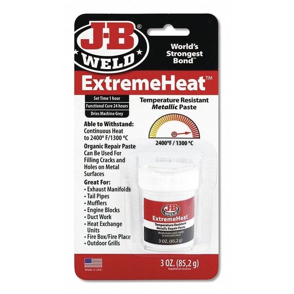 J-B Weld Urethane Adhesive, ExtremeHeat Series, Black, Dual-Cartridge, 24 hr Functional Cure - 37901