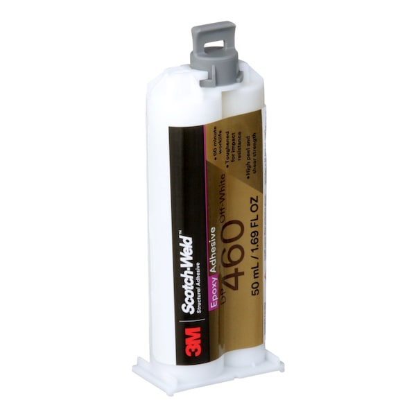 3M Epoxy Adhesive, DP460 Series, Off-White, Dual-Cartridge, 2:01 Mix Ratio, 1 hr Functional Cure - 460