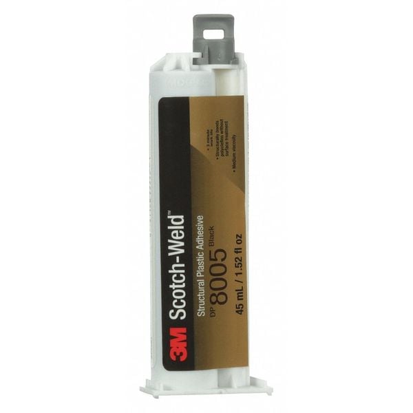 3M Epoxy Adhesive, DP8005 Series, Black, Dual-Cartridge, 10:01 Mix Ratio, 3 hr Functional Cure - 8005