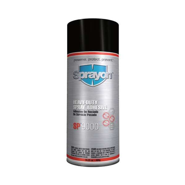 Sprayon Spray Adhesive, SP 9000 Series, Off-White, 16.25 oz, Aerosol Can - S0900000A