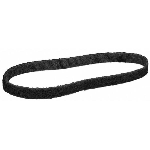 Scotch-Brite Sanding Belt, 3/4 in W, 18 in L, Non-Woven, Silicon Carbide, Not Applicable Grit, Super Fine, SC-BS - 7100019651